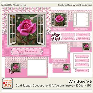 Watercolor Photo Window Card V6