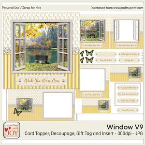 Watercolor Photo Window Card V9