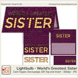 Light Bulb World's Greatest Sister