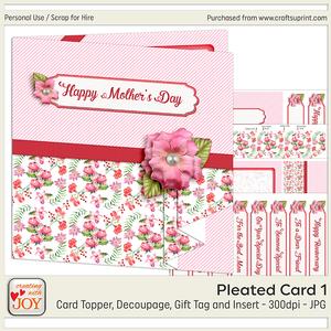 Pleated Floral Mothers Day Card