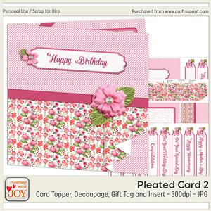 Pleated Floral Birthday Card