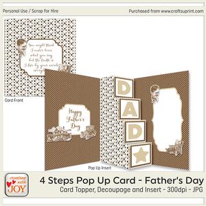 4-step Pop Up Fathers Day Card