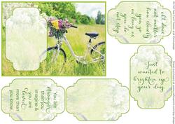 5x7" Bicycle Card Topper