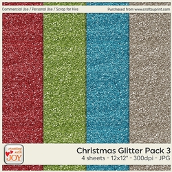 12x12 Glitter Paper Pack 3