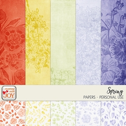 12x12 Spring Themed Scrapbook Papers