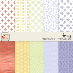 12x12 Spring Themed Scrapbook Patterned Papers