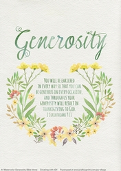 A4 Watercolor Effect Generosity Bible Verse