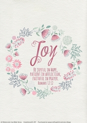 A4 Watercolor Effect Joy Bible Verse