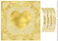 8x8 Gold Valentine Heart Key Insert