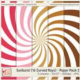 Sunburst (16 Curved Rays) Background Paper 2
