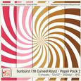 Sunburst (18 Curved Rays) Background Paper 2