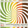 Sunburst (18 Curved Rays) Background Paper 3