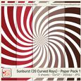 Sunburst (20 Curved Rays) Background Paper 1