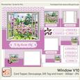 Watercolor Photo Window Card V10