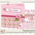 Pleated Floral Birthday Card