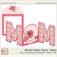 Trifold Mom Block Letters Mothers Day Card