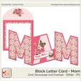 Trifold Mam Floral Block Letters Mothers Day Card