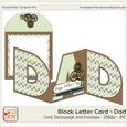 Trifold Dad Block Letters Fathers Day Card