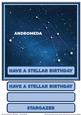 Andromeda Constellation 8x8 Birthday Topper