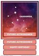 Cassiopeia Constellation 8x8 Birthday Topper