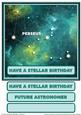Perseus Constellation 8x8 Birthday Topper