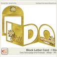 Trifold I Do Block Letters 50th Golden Wedding Anniversary