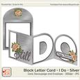 Trifold I Do Block Letters 25th Silver Wedding Anniversary