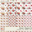 A4 Hand Drawn Floral Background Papers 13
