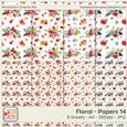 A4 Hand Drawn Floral Background Papers 14