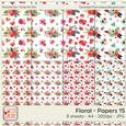 A4 Hand Drawn Floral Background Papers 15