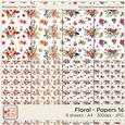 A4 Hand Drawn Floral Background Papers 16