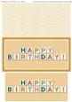 Retro Dl Yellow Birthday Card