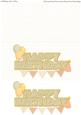 Dl Web-style Yellow Happy Birthday