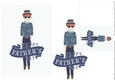 Fathers Day Card Man with Shades and Hat wearing Leaf-Patterned Collared Shirt and Jeans