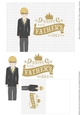 Fathers Day Card Man with Spectacles wearing Formal Attire Coat and Tie