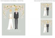 5x7 Illustrated Blonde Haired Couple Congratulations on Wedding 2
