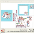 8x8 Christmas Family Snowmen