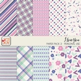 I Love You - 12x12 Textured Patterned Papers in Pink and Purple