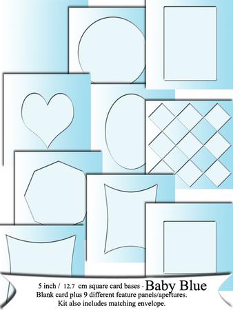 Baby Blue Shaded Cards