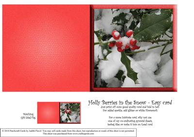 Holly Berries in the Snow - Base Card