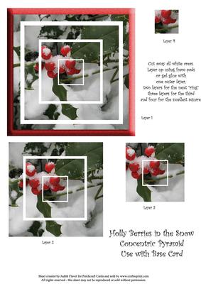 Holly Berries in the Snow - Concentric Pyramid