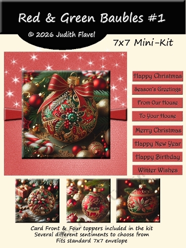 Red & Green Baubles Set #1