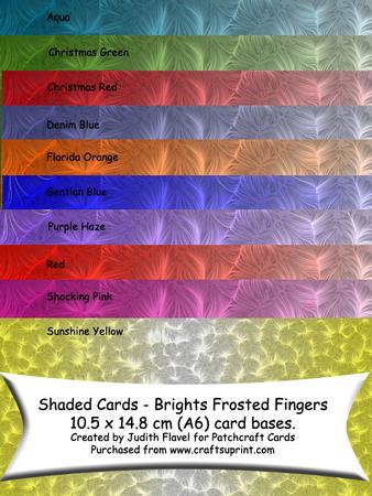 Shaded Cards - A6 - Brights Frosty Fingers