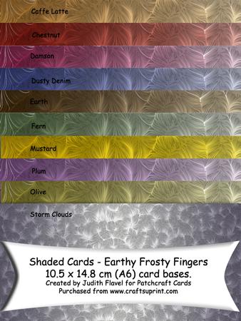 Shaded Cards - A6 - Earthy Frosty Fingers