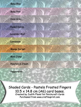 Shaded Cards - A6 - Pastels Frosty Fingers
