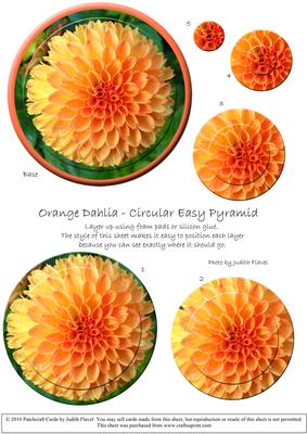 Circular Easy-position Pyramid - Orange Dahlia