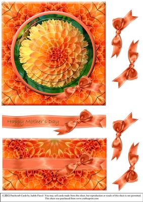 Orange Dahlia B - Mothers Day