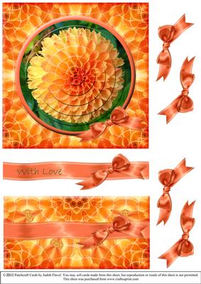 Orange Dahlia a - with Love