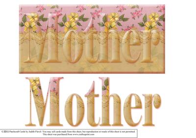 Floral Mother - Dl Card Front