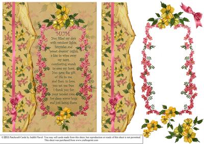 Flora Yellow with Mothers Day Verse